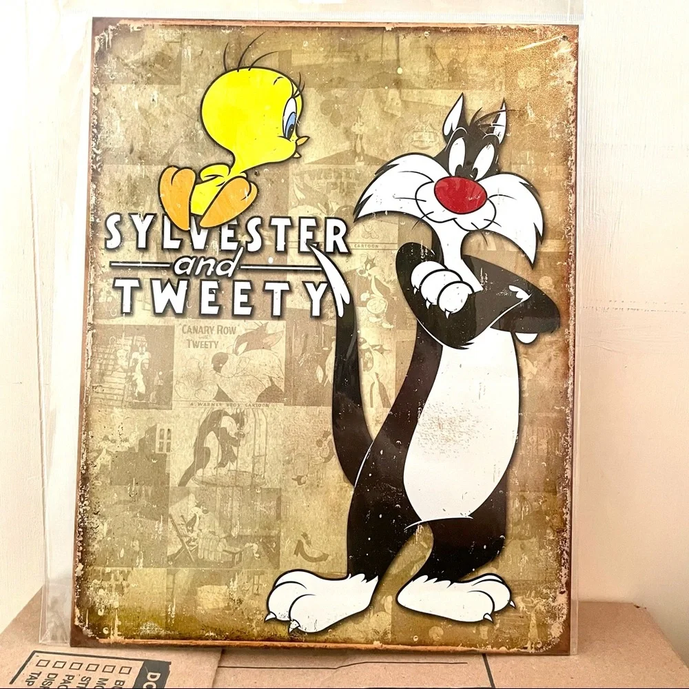 NEW Sylvester And Tweety Metal Sign